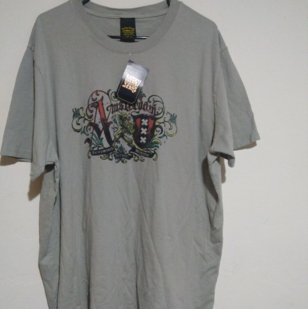 NEW Mens Lucky Brand Classic Fit Tee, Amsterdam